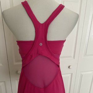 Lululemon Mesh Back Hot Pink Fitness Top Size M